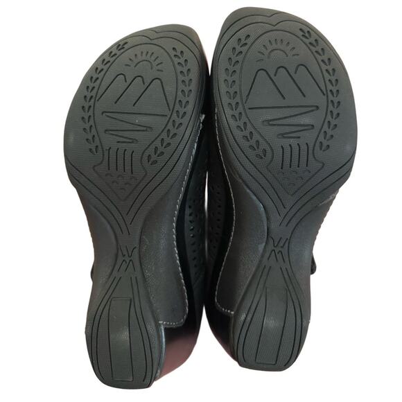 Rialto Black Mary Jane Wedge Shoes Whimsy Goth Preppy Comfort Arch Support 7M - Picture 7 of 9